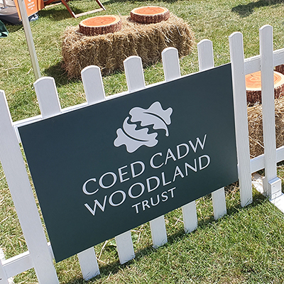 Design, production and installation of Coed Cadw Woodland Trust tent at Royal Welsh Show
